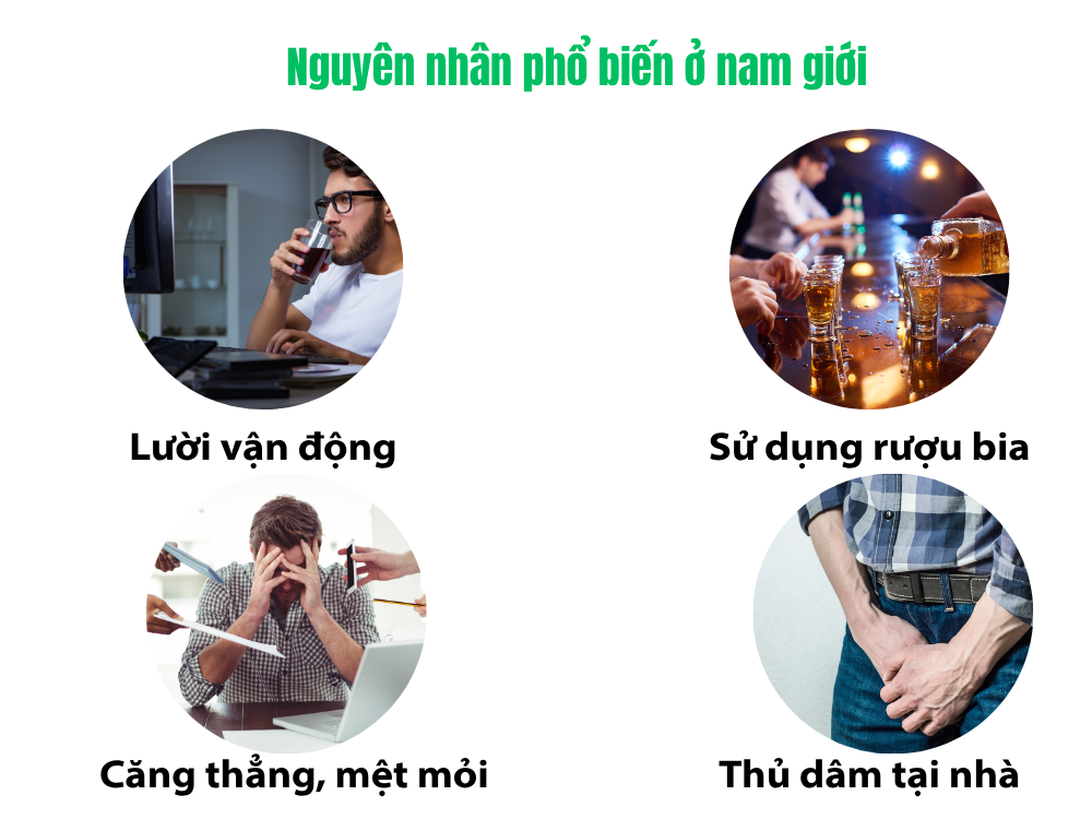 3. Nguyên nhân phổ biến ở nam giới