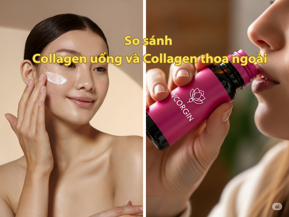II. So sánh hiệu quả uống collagen và thoa ngoài da