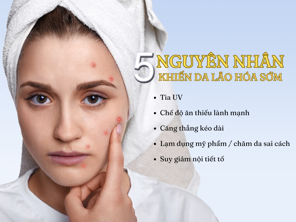 II. 5 nguyên nhân khiến da lão hóa sớm và cách khắc phục