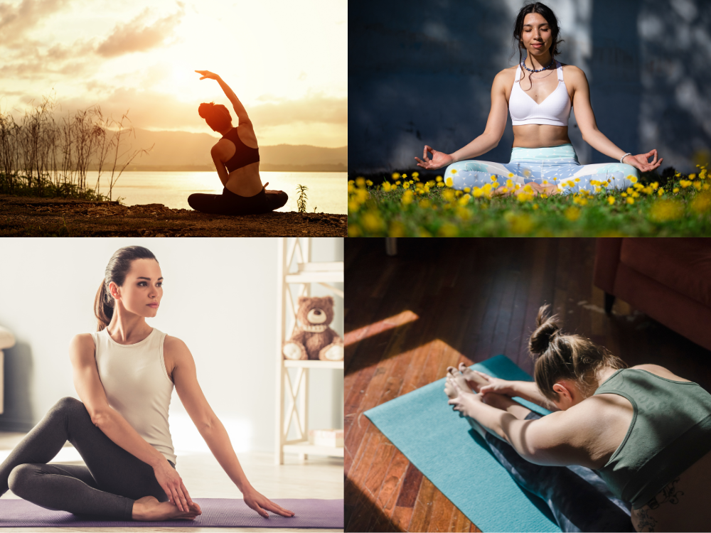 2. Tập vài động tác kéo giãn hoặc yoga nhẹ nhàng