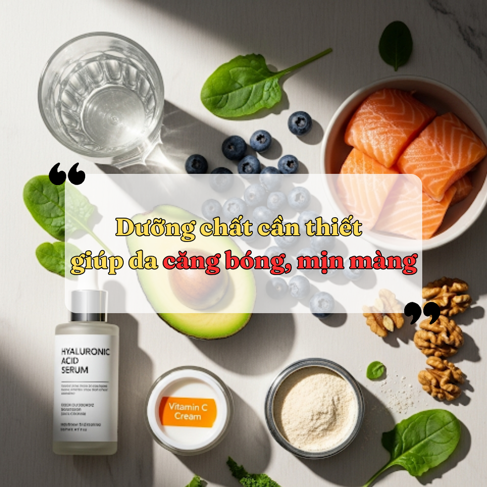 Dưỡng Chất Cần Thiết Giúp Da Căng Bóng, Mịn Màng
