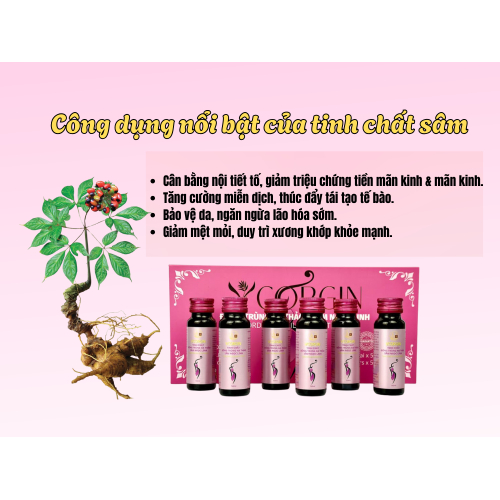 3. Công dụng nổi bật của tinh chất sâm