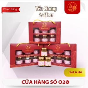 Set Yến Chưng Saffron 6 Hũ