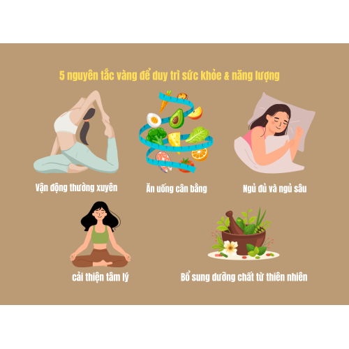 5 nguyên tắc vàng để duy trì sức khỏe & năng lượng