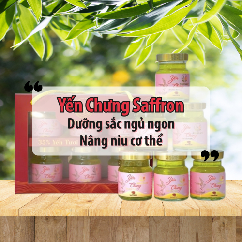 Dưỡng Sắc Ngủ Ngon, Nâng Niu Cơ Thể Với Set Yến Chưng Saffron 6 Hũ